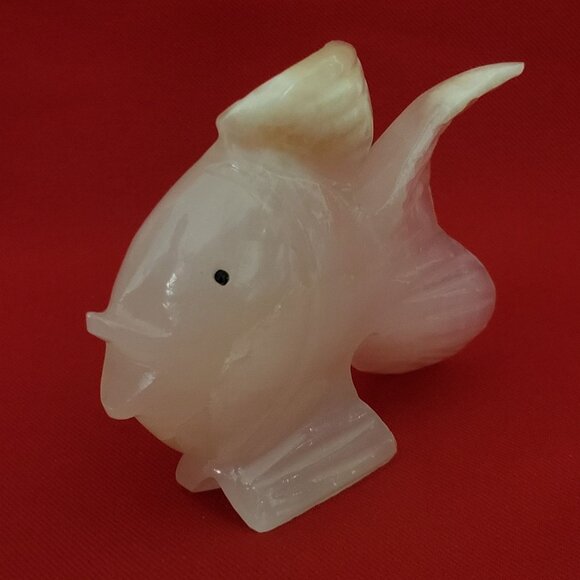 VTG Onyx Fish Carved Stone Decor - Picture 7 of 11